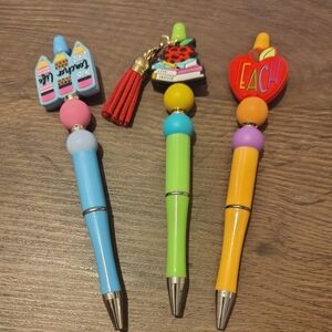 🩰 Teacher Beaded Pens Set Of 3